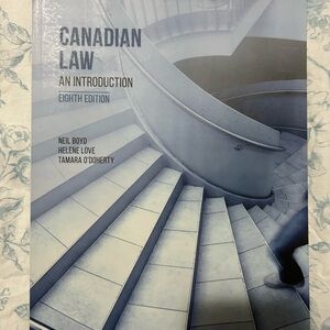 Canadian Law An Introduction Textbook Eighth Edition